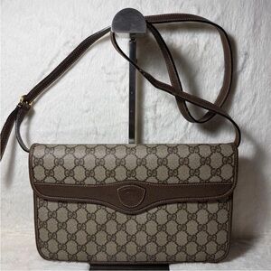 Gucci Beige and Brown Monogram Bag